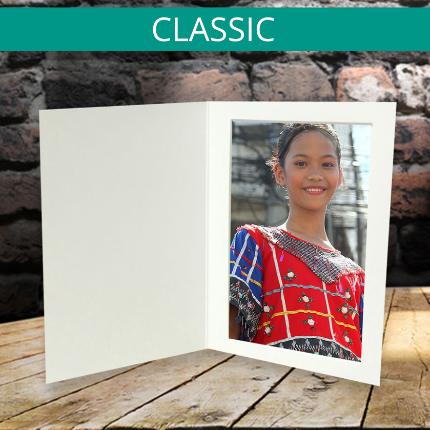 Classic White Photo Folders