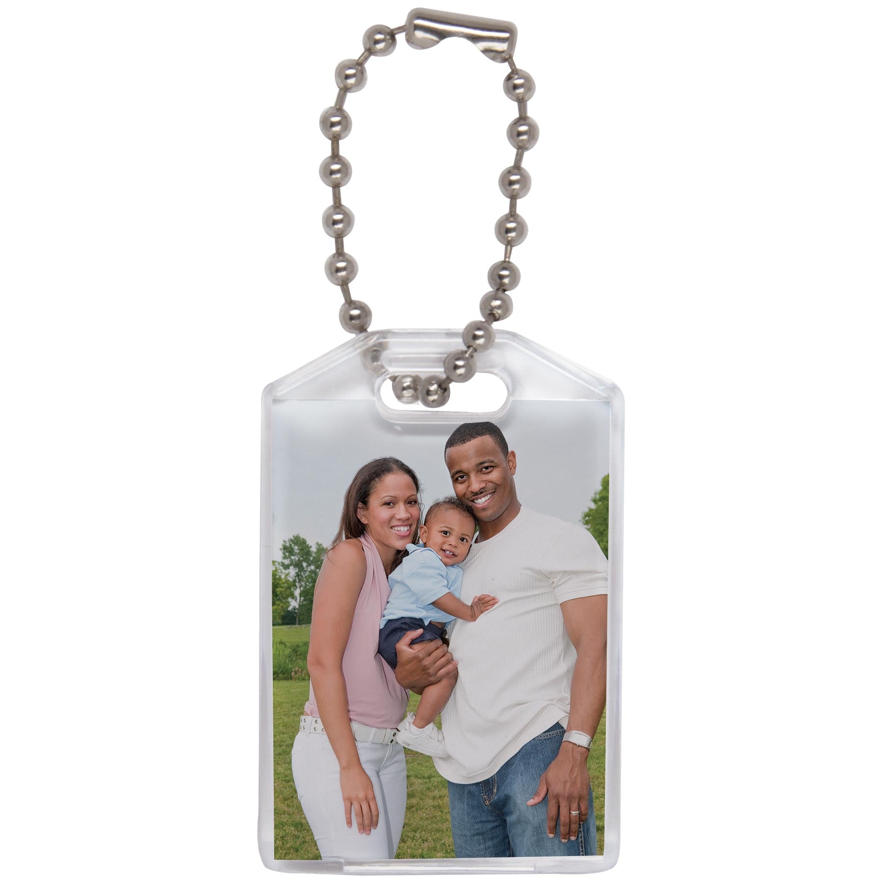 Promo Photo Keychain with Beaded Chain