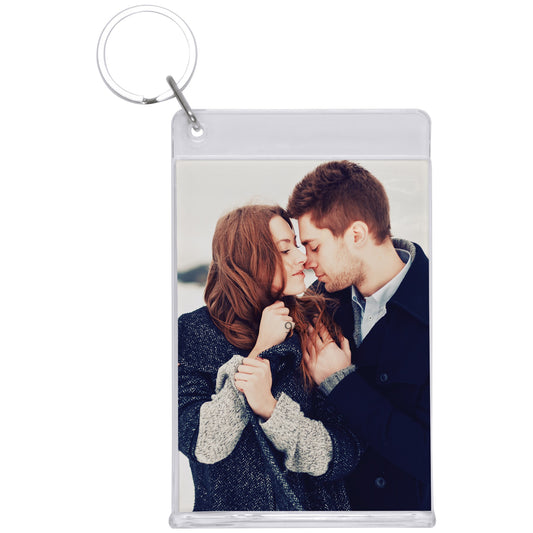 SLIP-IN-KC-976 1-3/4" x 2-3/4" Slip-In Clear Photo Keychains