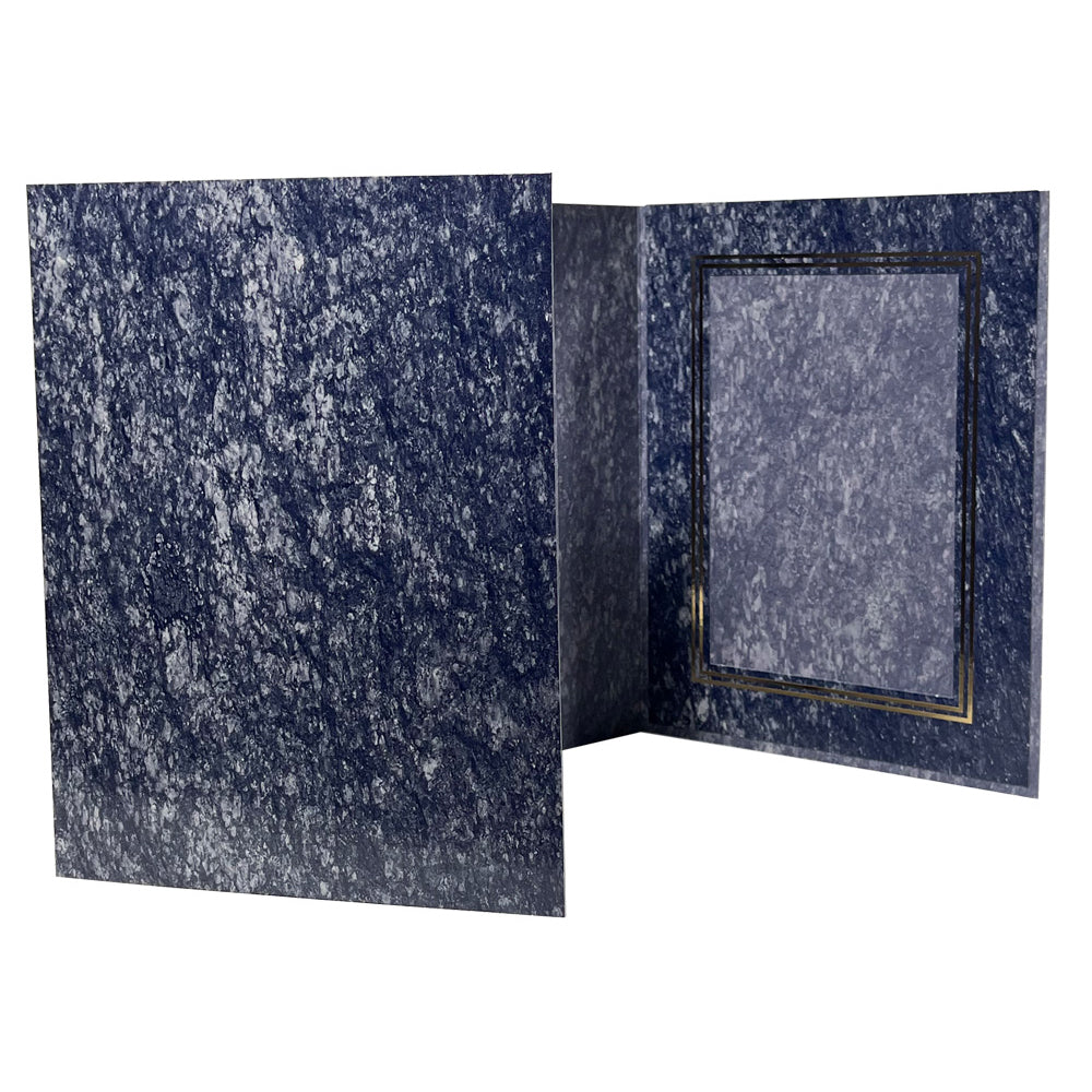 4x6 Park Avenue Blue with Gold Foil Trim Photo Folders