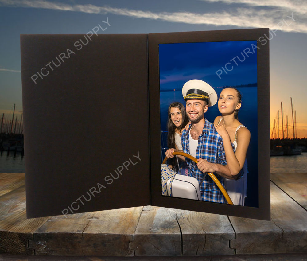 Broadway Black Cardboard  Photo Folders (25 Pack)