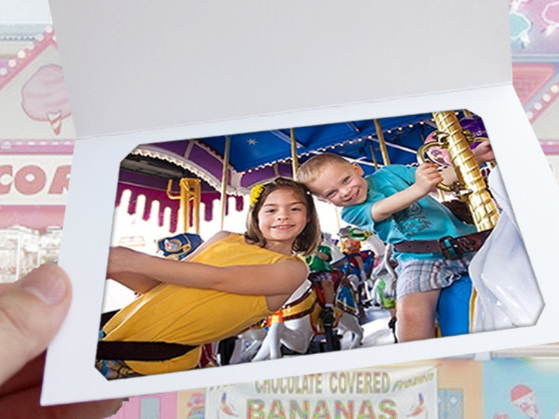 White Corner-Tuck Insert Photo Folder