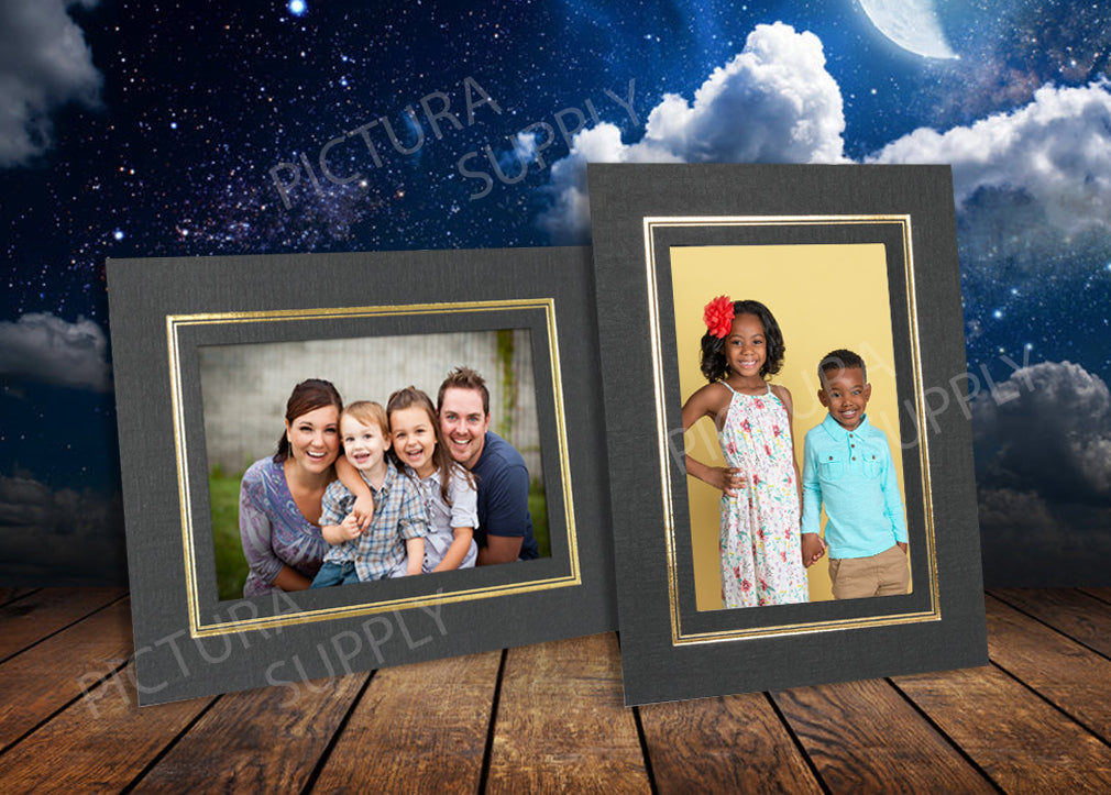 Products Legacy Black/Gold Foil Dual Photo Easels