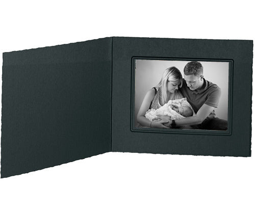 TAP Buckeye Black/Black Trim Photo Folders - 25/pack