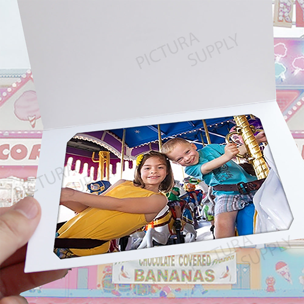 Cut Corner White Photo Folders